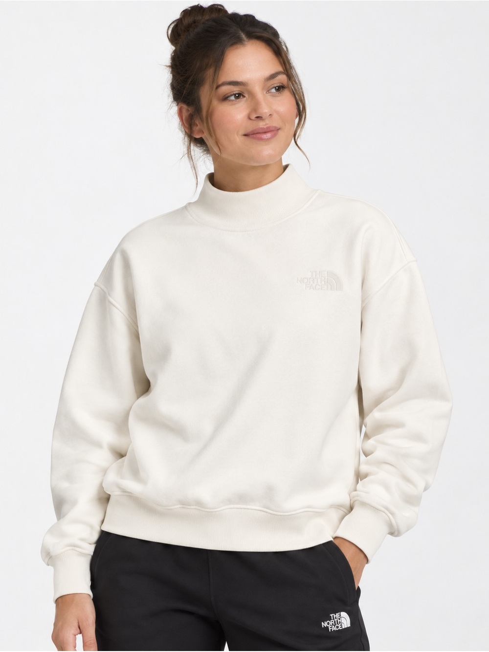 The North Face Cream Women's Funnel Neck Sweatshirt